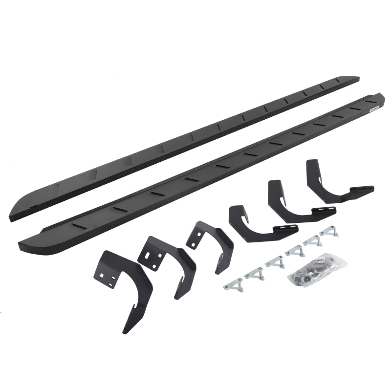 Go Rhino 15-22 Ram 1500 QC 4DR (Clssc Bdy) RB10 Slim Running Boards Kit (Incl. Brackets) - Tex. Blk
