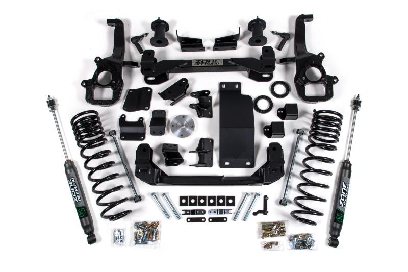 Zone Offroad 20-21 Ram 1500 4WD 4in Front 3in Rear Suspension Lift System w/OE 22in Wheels