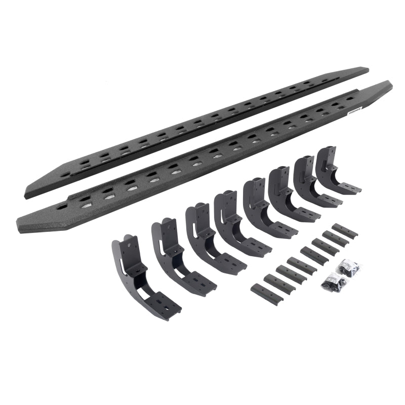 Go Rhino 19-22 GMC Sierra 1500 CC (New Bdy) RB20 Slim Running Boards Kit (w/Brackets) - Bedliner Ct