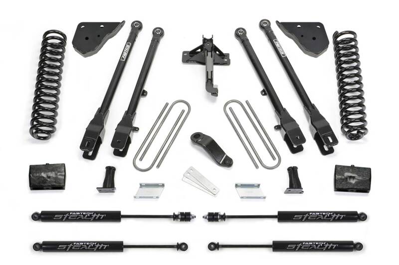 Fabtech 23-24 Ford F450/F550 4WD 6in 4 Link Lift Kit w/ Stealth Shocks