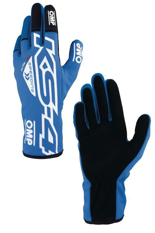 OMP KS-4 KART GLOVES FLUO GREEN / BLACK SZ XXS
