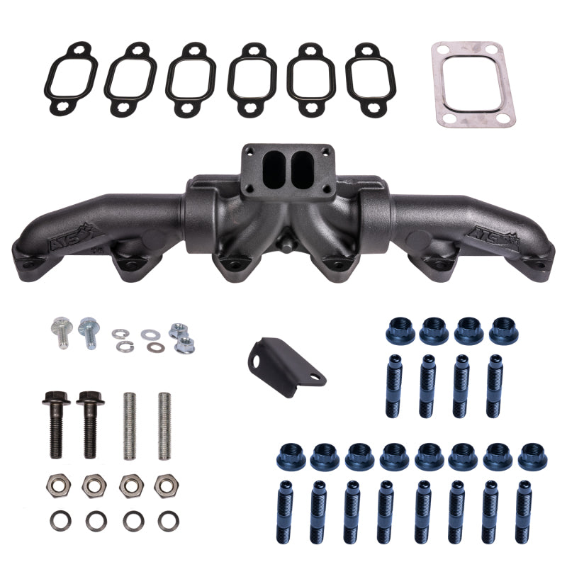 ATS Diesel 98.5-02 5.9L Cummins T3 3-Piece Pulse Flow Exhaust Manifold Kit w/ Gaskets & Hardware