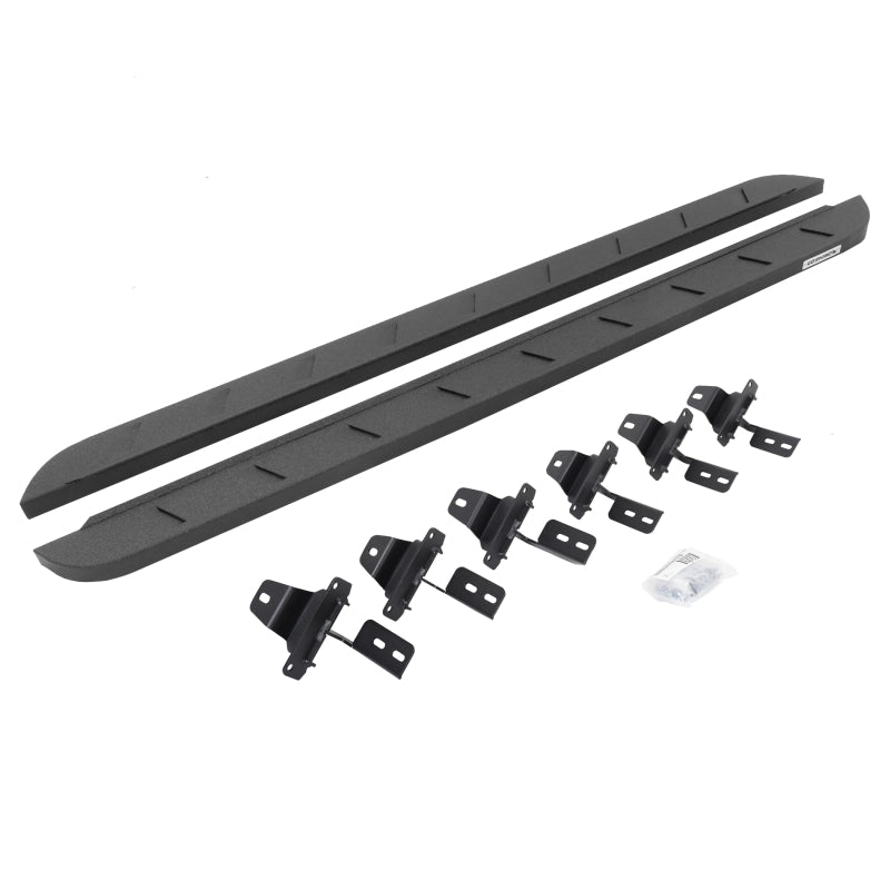 Go Rhino 18-22 Jeep Wrangler JLU 4DR RB10 Slim Running Boards Kit (Incl. Brackets) - Bedliner Coat