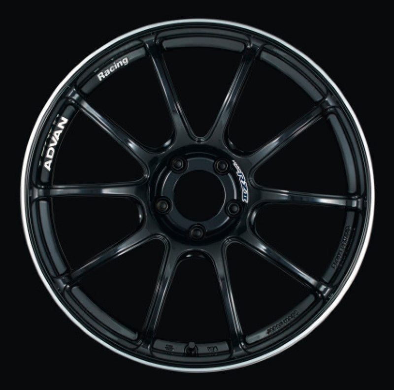 Advan RZII 17x8 +54 5x114.3 Racing Gloss Black and Ring Wheel