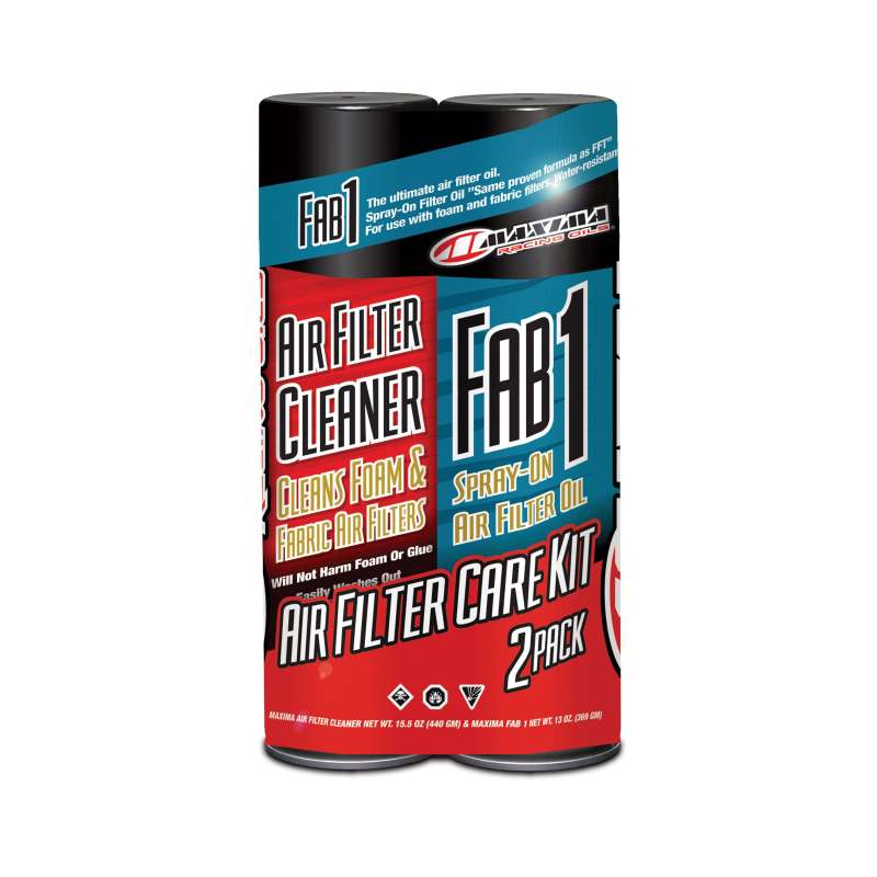 Maxima Air Filter Maintenance Care Combo Kit - FAB-1/Air Filter Cleaner 2-Pack (Aerosol)