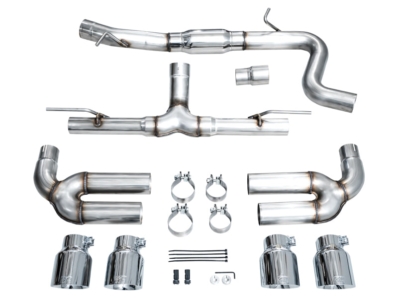 AWE 22-24 Audi 8Y S3 Track Edition Exhaust - Chrome Silver Tips