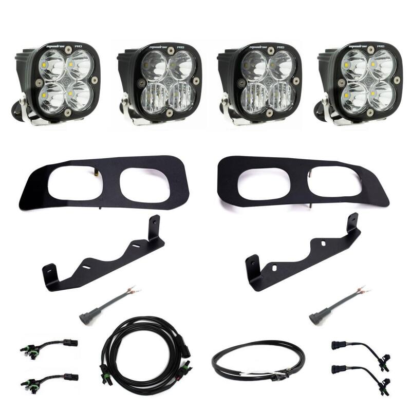Baja Designs 2023+ Ford F-250/350 Super Duty Squadron Pro Dual Fog Pocket Light Kit w/ Upfitter