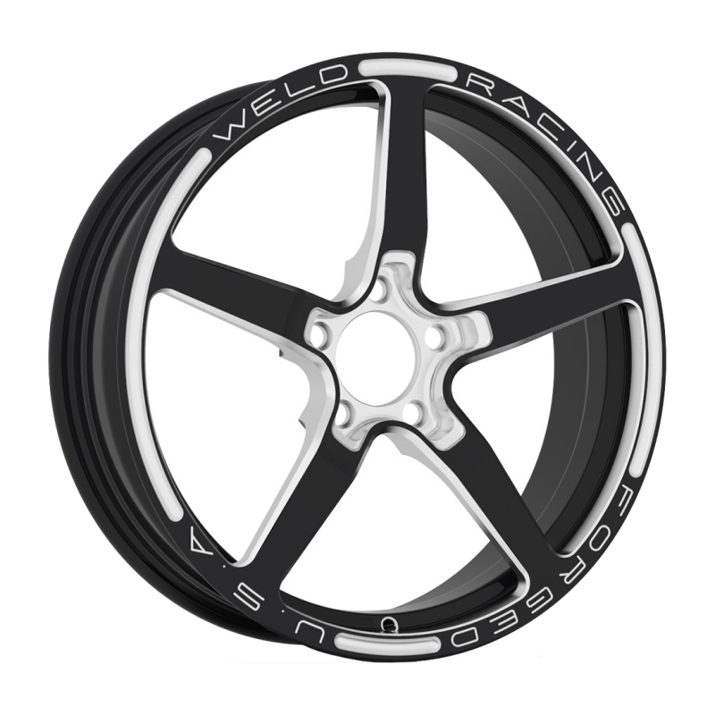 Weld Alumastar 2.0 17x4.5 / 5x4.75 BP / 2.25in. BS 1-Piece Gloss Black Milled Wheel
