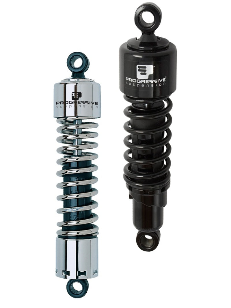 Progressive Harley-Davidson 412 Series Shocks 14.2in - Chrome