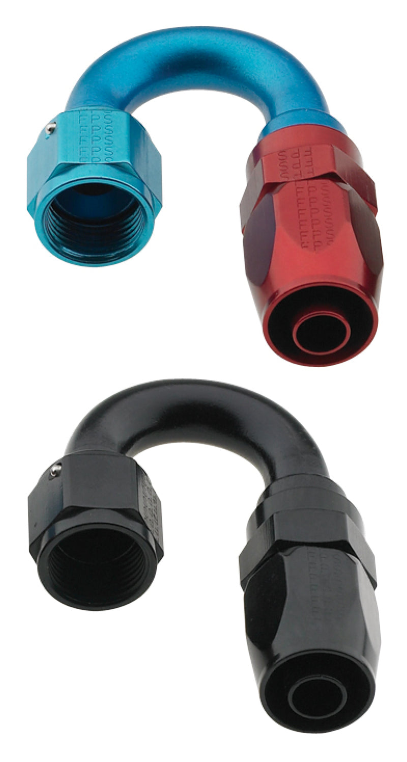 Fragola -16AN x 180 Degree Pro-Flow Hose End - Blue/Red