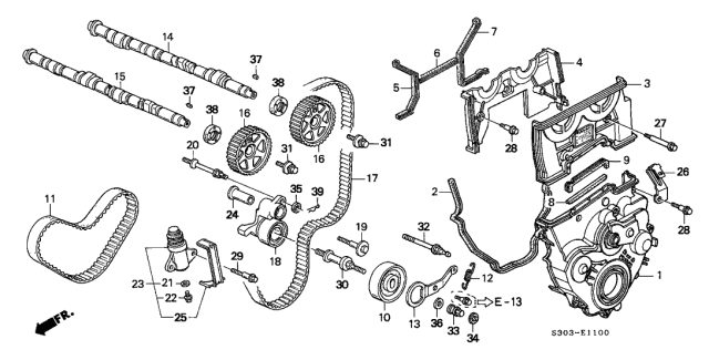 Honda - 93-01 Prelude (H22) Timing Belt Tensioner