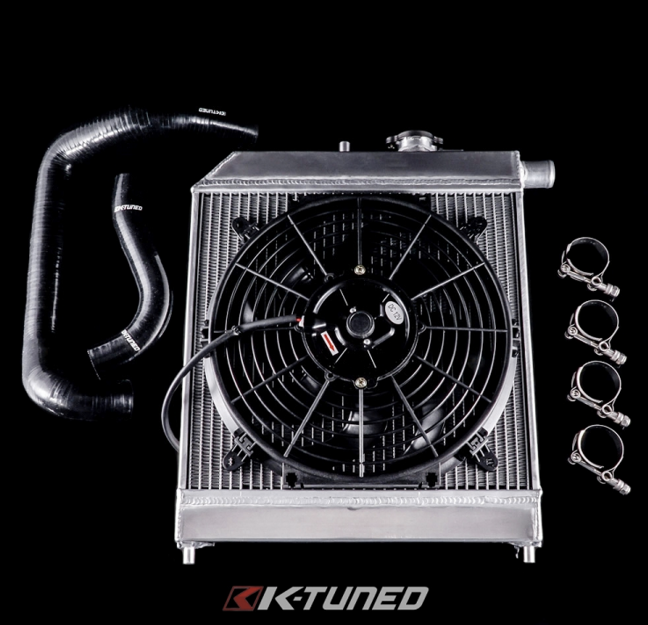 K-Tuned - K-Swap Passenger Side Rad Kit (w/ fan, hoses & clamps)
