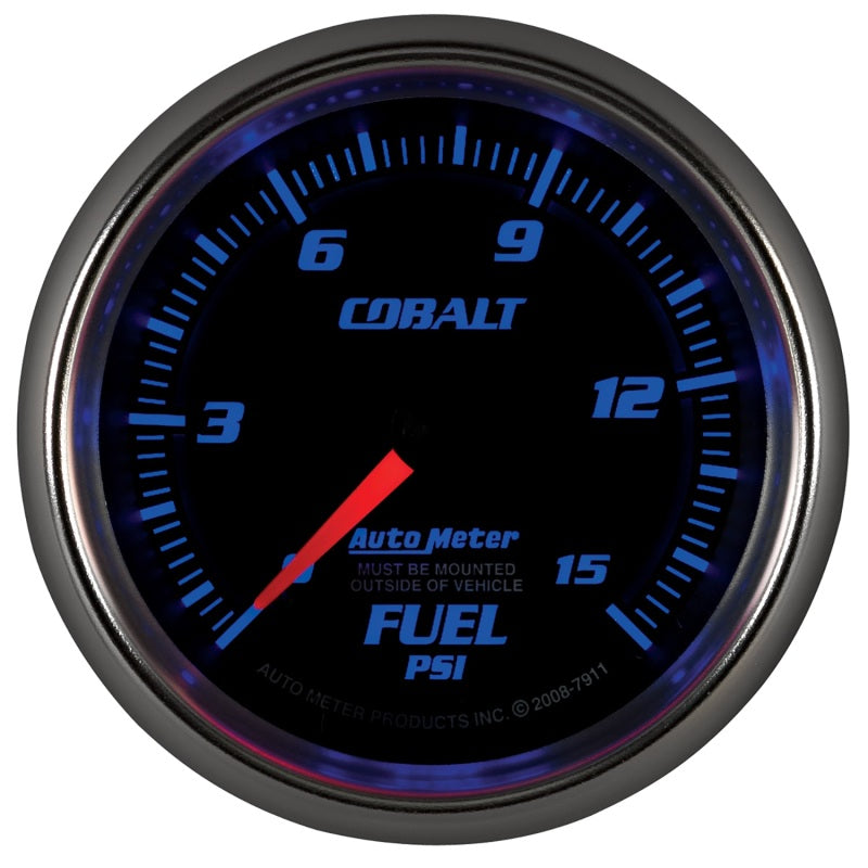 Autometer Cobalt 2-5/8in Mechanical Fuel Pressure Gauge 0-15 PSI