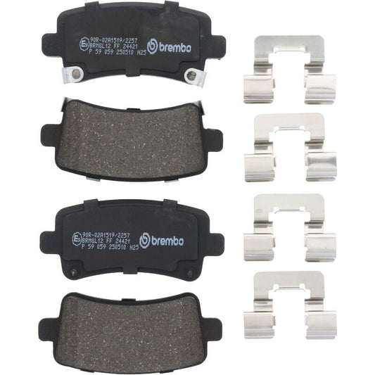 Brembo OE 13-17 Cadillac XTS/2019 XTS/14-19 Chevrolet Impala/2010 Saab 9-5 Low-Met Brake Pad - Rear
