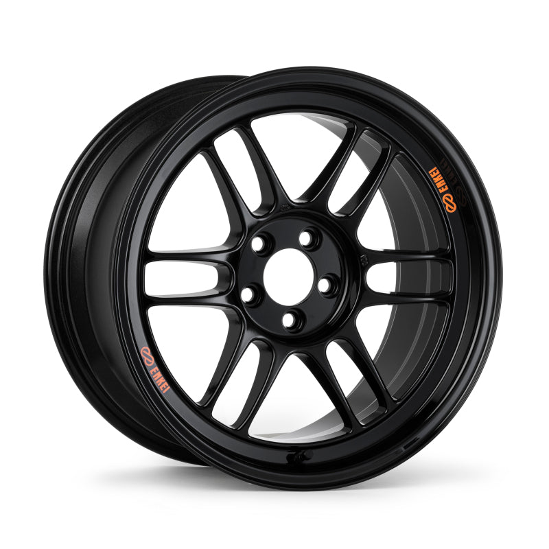 Enkei RPF1 15x8 4x100 28mm Offset F1 Gloss Black Wheel