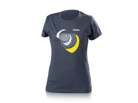 Akrapovic Lifestyle T-shirt Mesh Womens Blue-Grey - Medium