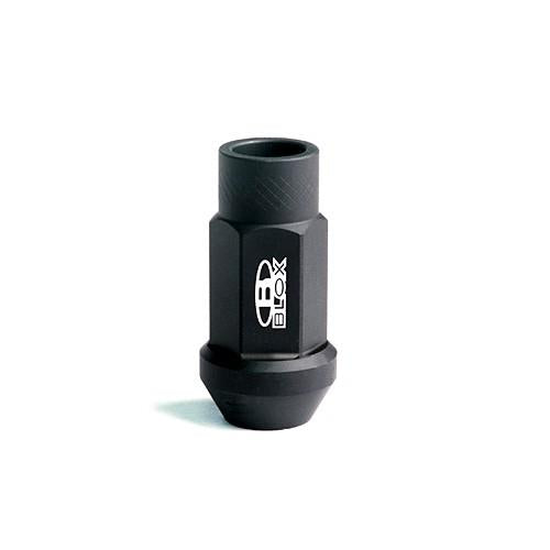 BLOX Racing Street Series Forged Lug Nuts - Flat Black 12 x 1.25mm - Single piece