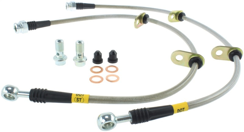 StopTech - 90-93 Acura Integra / 90-91 Honda CRX Si Rear Disc Rear SS Brake Lines