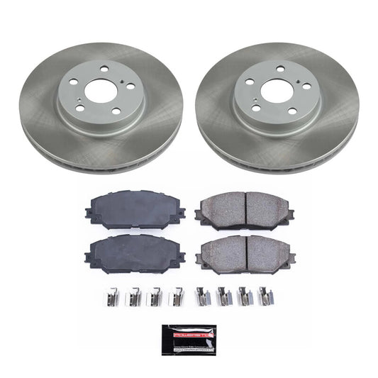 Power Stop 09-13 Toyota Matrix Front Semi-Coated Rotor Kit