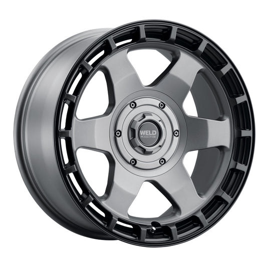 Weld Off-Road Ridge 20x9 - 6x135 / 6x139.7 BP - ET0 - 106.1mm CB - Satin Gunmetal Wheel (Black Ring)