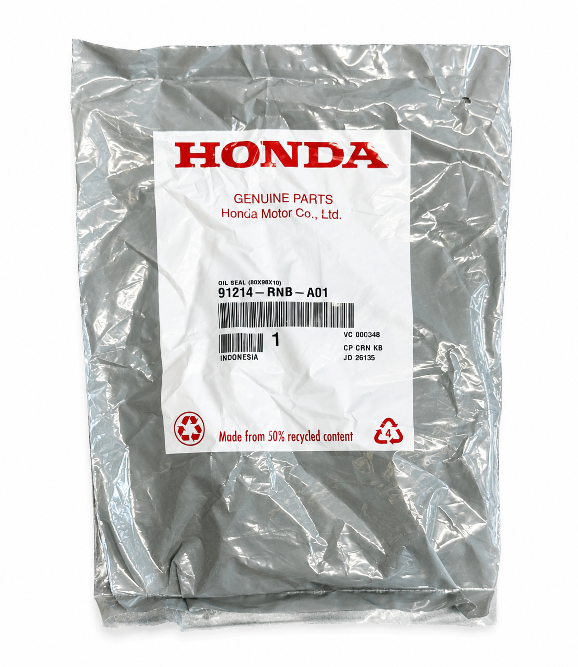Honda - Genuine OEM Honda K-series Rear Main Crankshaft Oil Seal | 91214-RNB-A01 | K20 K24