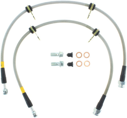 StopTech - 90-93 Acura Integra / 90-91 Honda CRX Si Rear Disc Rear SS Brake Lines