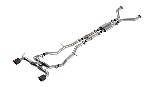 Borla 22-24 Nissan Z 2.5in ATAK Cat Back Exhaust 4.5in Tip - Carbon Fiber Black Anodized