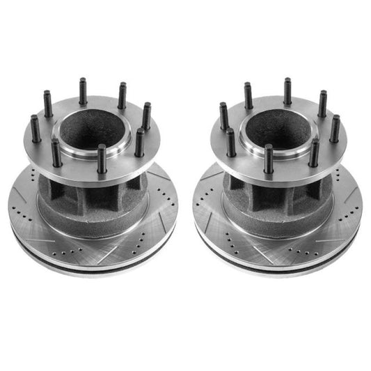 Power Stop 08-2012 Ford F-350 Super Duty Front Drilled & Slotted Rotor - Pair