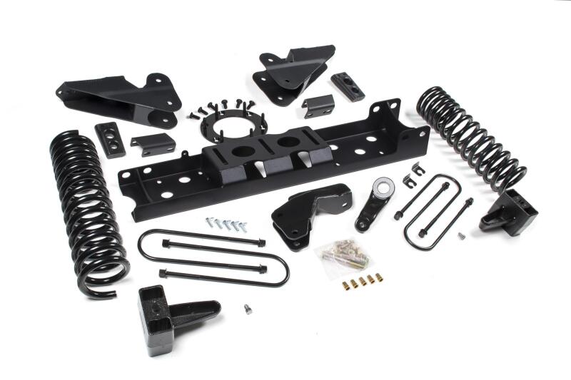 Zone Offroad 2019 Ram 3500 4in Radius Arm Bracket Gas - 3in Rear Block w/ Overload - Nitro Shocks
