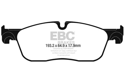 EBC 2017+ Jaguar F-Pace Ultimax2 Front Brake Pads