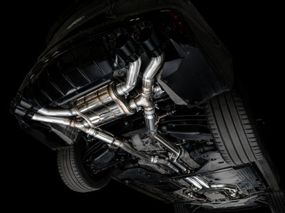 AWE Tuning 2021+ Cadillac CT4-V Blackwing SwitchPath Exhaust - Diamond Black Tips