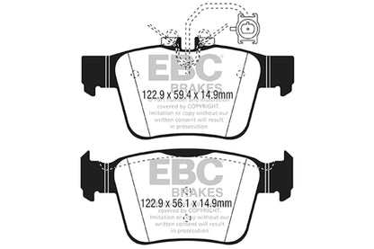EBC 2017+ Alfa Romeo Giulia 2.0T Redstuff Rear Brake Pads