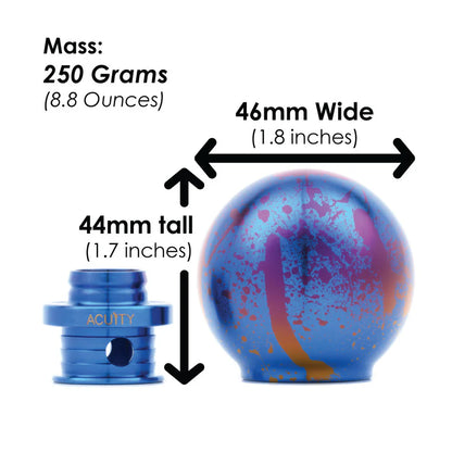 Acuity - POCO-Ti Low Profile Shift Knob in Splatter Titanium Finish (M10x1.5)