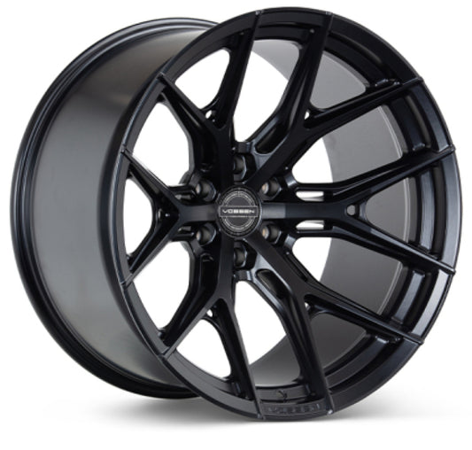 Vossen HF6-4 22x10 - 8x180 - ET-18 - Super Deep Face - 124.3 - Satin Black Wheel