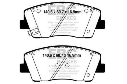 EBC 2019+ Genesis G70 2.0T Yellowstuff Front Brake Pads