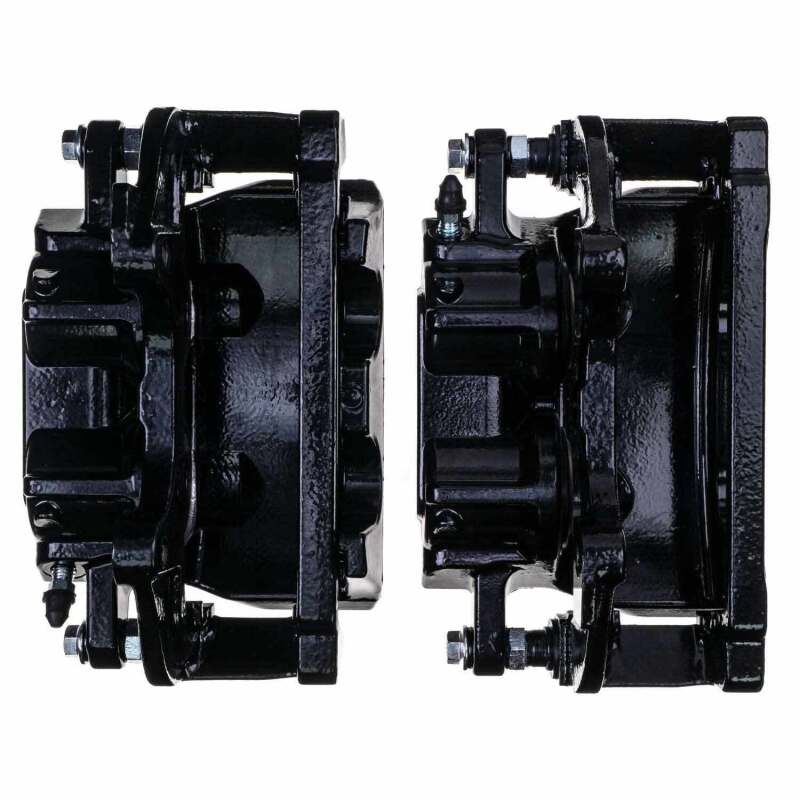 Power Stop 2014 Chrysler 200 Front Black Caliper - Pair w/Bracket