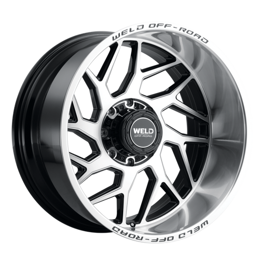 Weld Fulcrum 22x12 / 8x180 / 4.75 BS / 124.3 HB - Gloss Black Machined - Non-BL Wheel