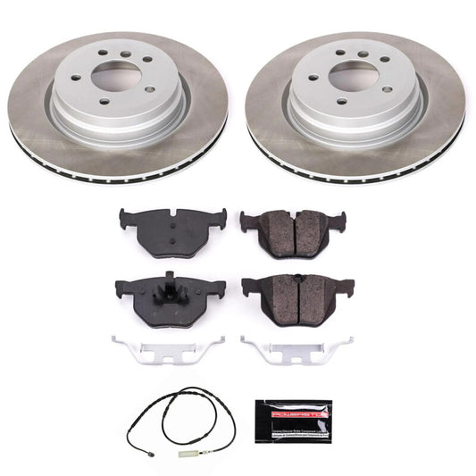 Power Stop 13-15 BMW X1 Rear Semi-Coated Rotor Kit