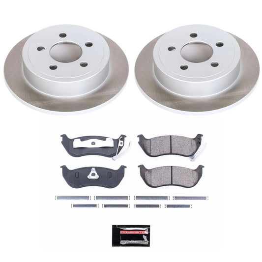 Power Stop 03-06 Jeep Wrangler Rear Semi-Coated Rotor Kit