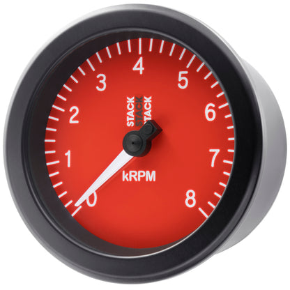 Autometer Stack Sport 88mm 0-8K RPM Tachometer - Red