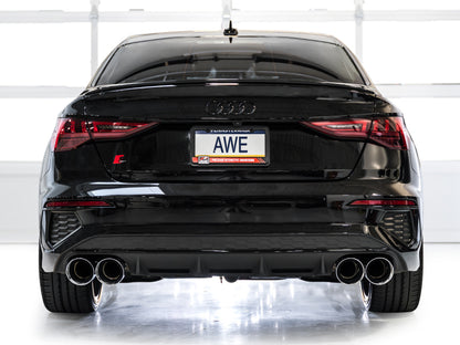 AWE 22-24 Audi 8Y S3 Touring Edition Exhaust - Chrome Silver Tips