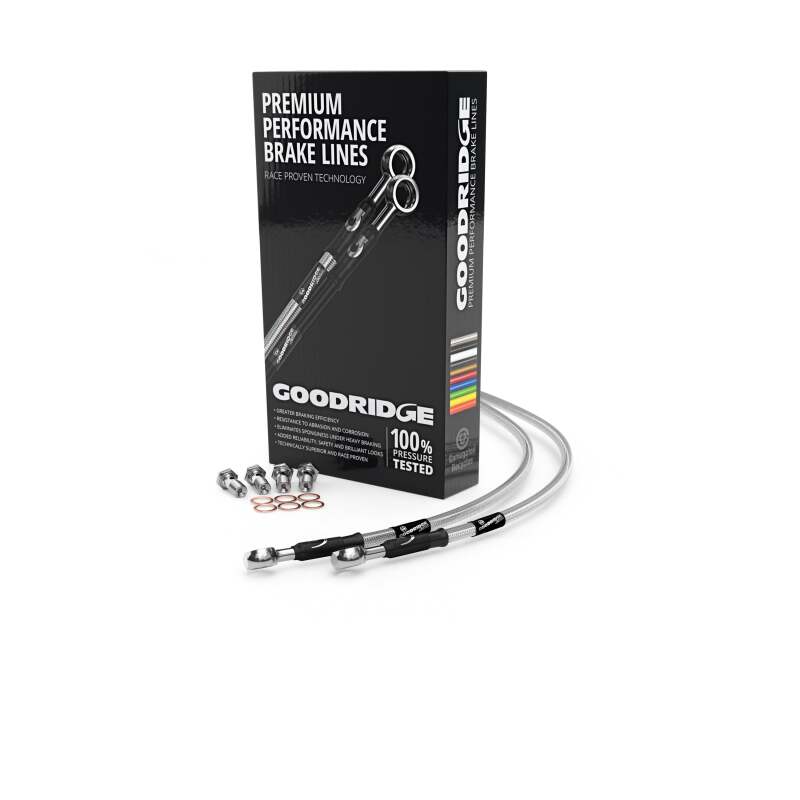 Goodridge 91-96 Kawasaki ZXR750K-L Clear Rear SS Brake Lines