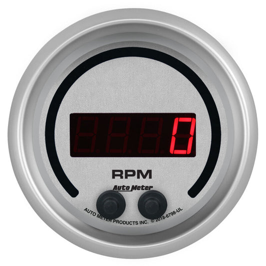 Autometer 85.7mm Silver 0-16K RPM Tachometer Ultra-Lite Elite Digital Gauge