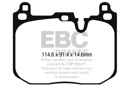 EBC 2015+ Mini Cooper Hardtop (F55/F56) 2.0L Turbo JCW Greenstuff Front Brake Pads