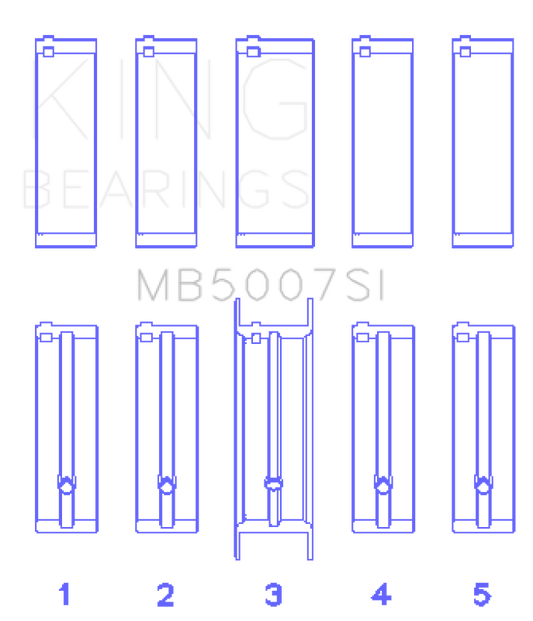 King Engine Bearings G.M.C. Saturn (Size +0.25mm) Main Bearing Set