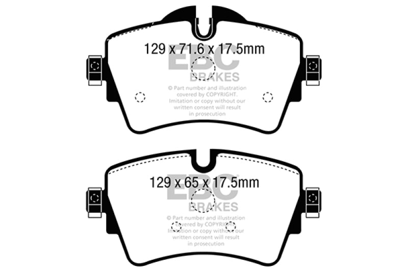 EBC 14+ Mini Hardtop 2.0 Turbo Cooper S Yellowstuff Front Brake Pads