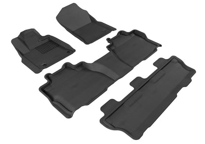 3D MAXpider 12-22 Toyota Sequoia W/ Bench 2nd Row Kagu Black Full Set