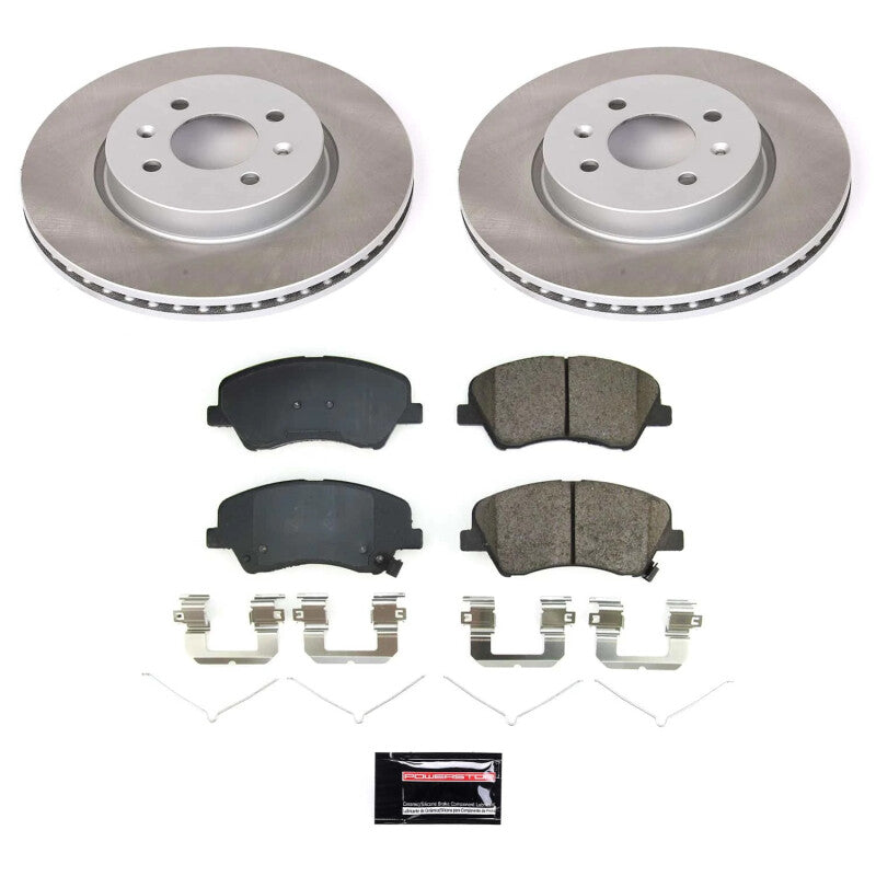 Power Stop 18-22 Kia Rio Front Semi-Coated Rotor Kit