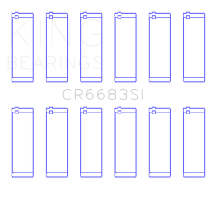 King Engine Bearings Chevrolet 262 (Od+.002in) (Size +0.75mm) Connecting Rod Bearing Set