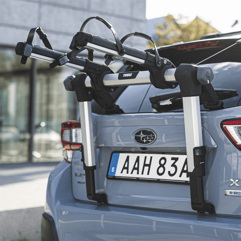 Thule OutWay Hanging-Style Trunk Bike Rack (Up to 2 Bikes) - Silver/Black